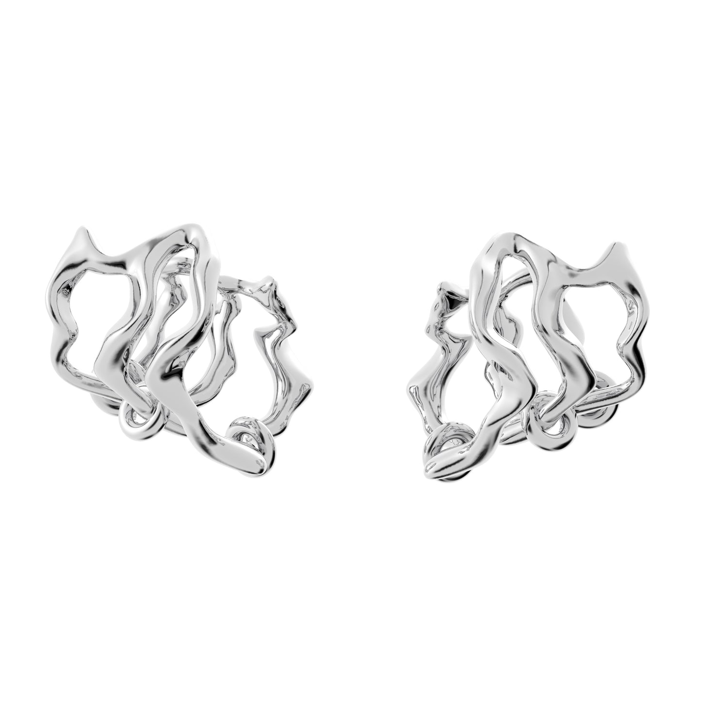Metal Hoop Vine Earrings/Ear Cuffs