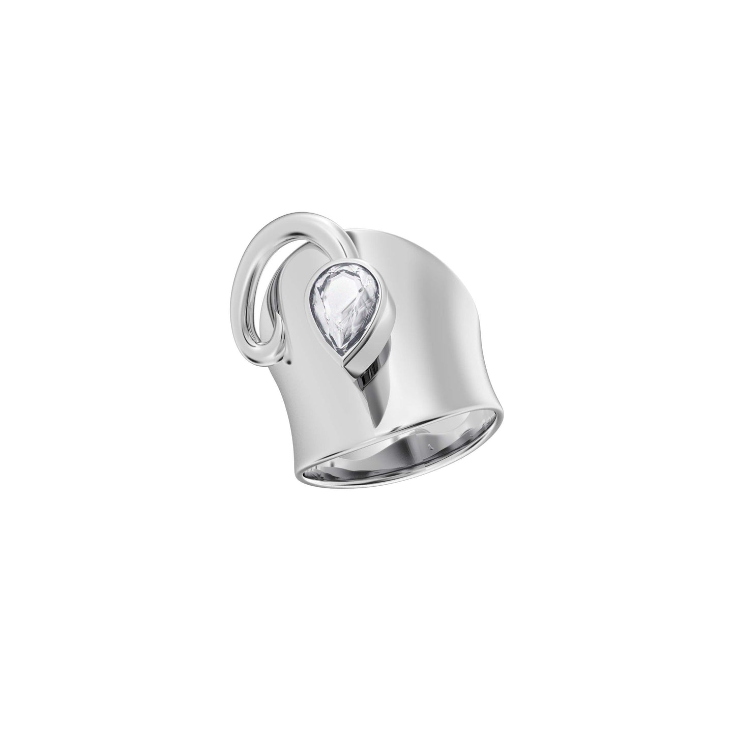 Curved Water Drop Ring
