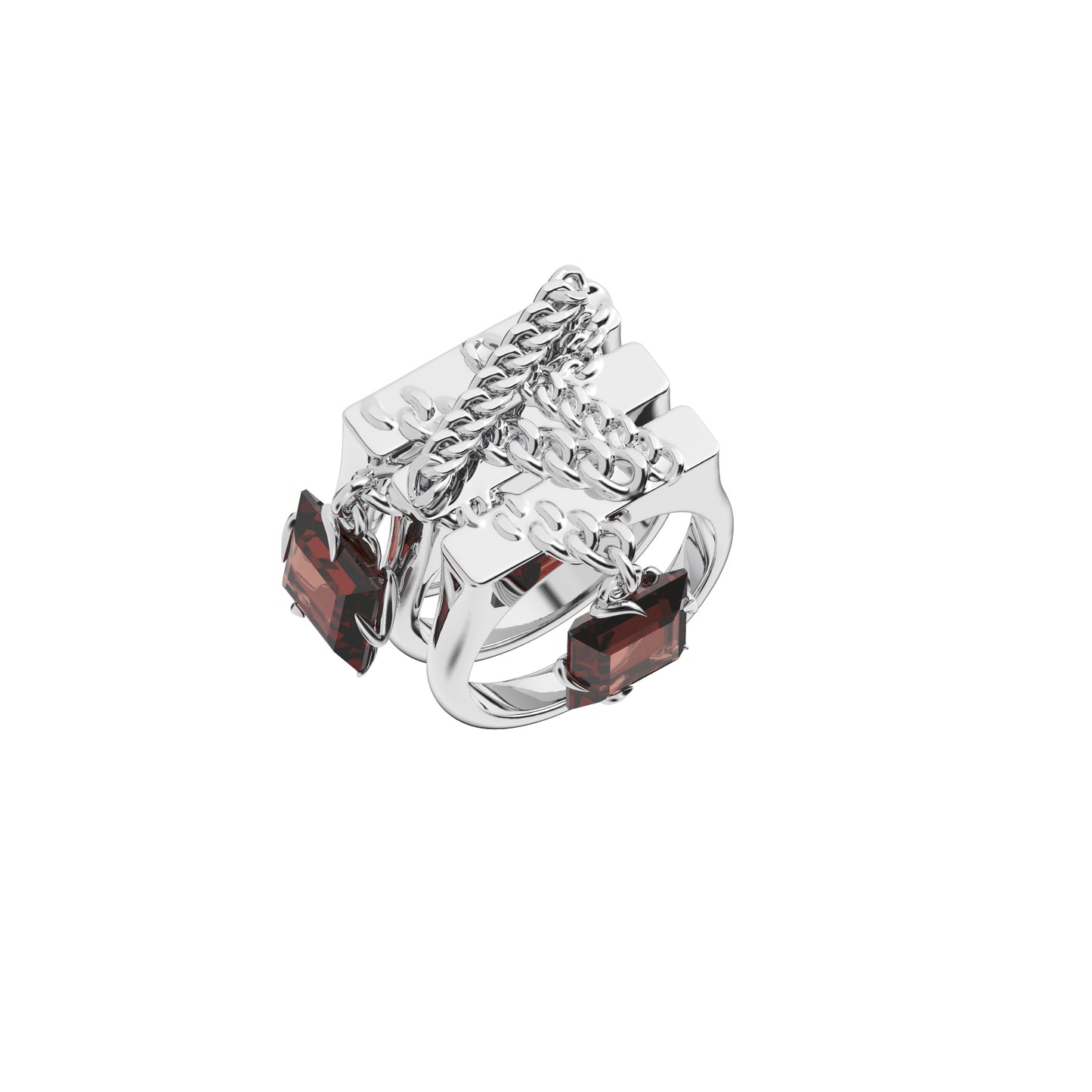 Chain Zircon Ring