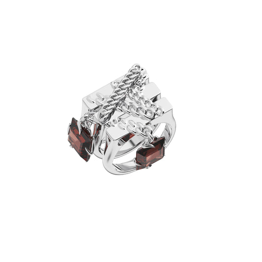 Chain Zircon Ring