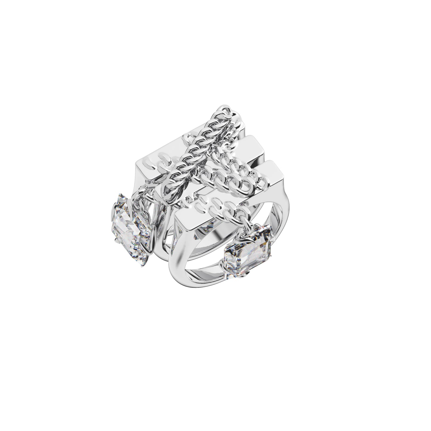 Chain Zircon Ring