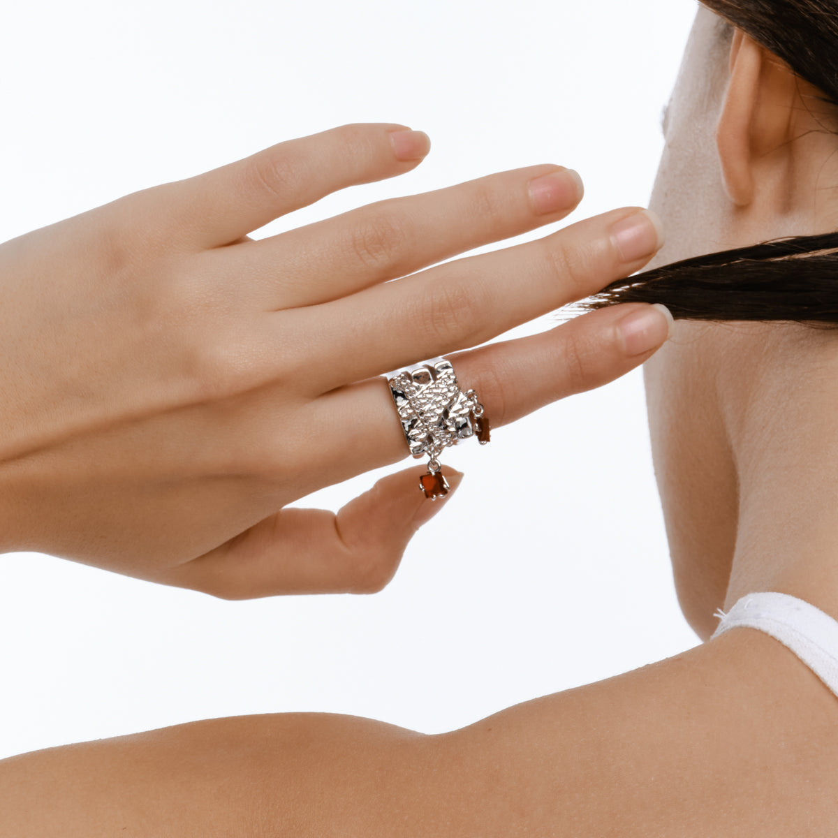 Chain Zircon Ring