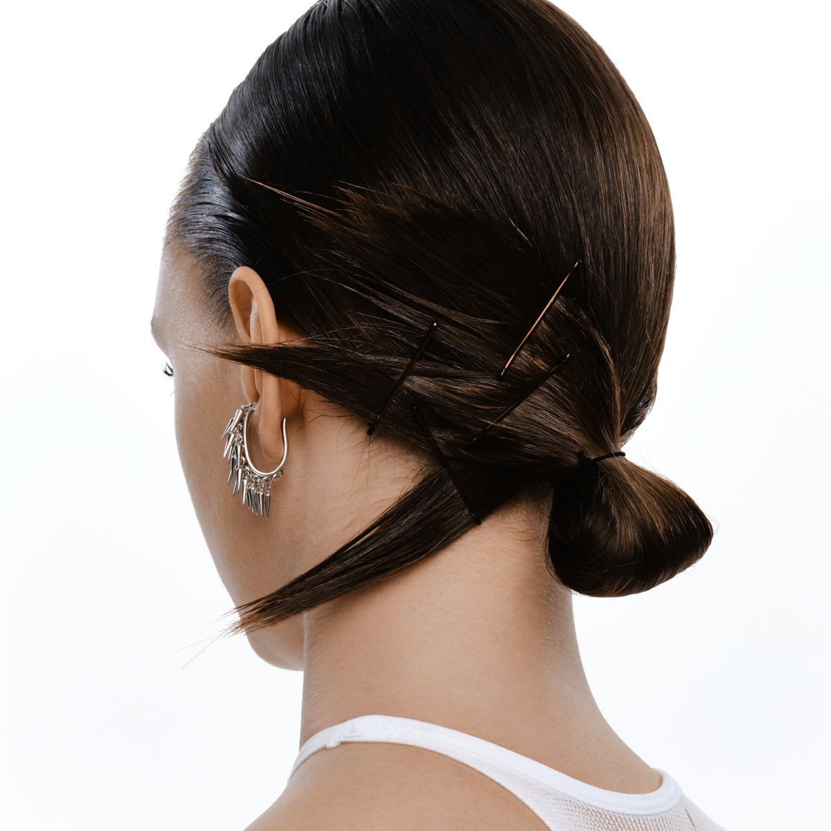 Rivet Chains Ear Cuff