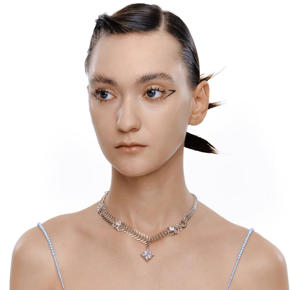 Abstract Orchid Spliced Necklace