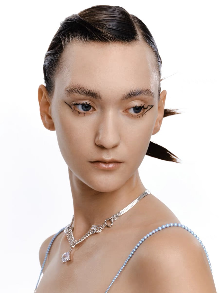 Abstract Orchid Spliced Necklace