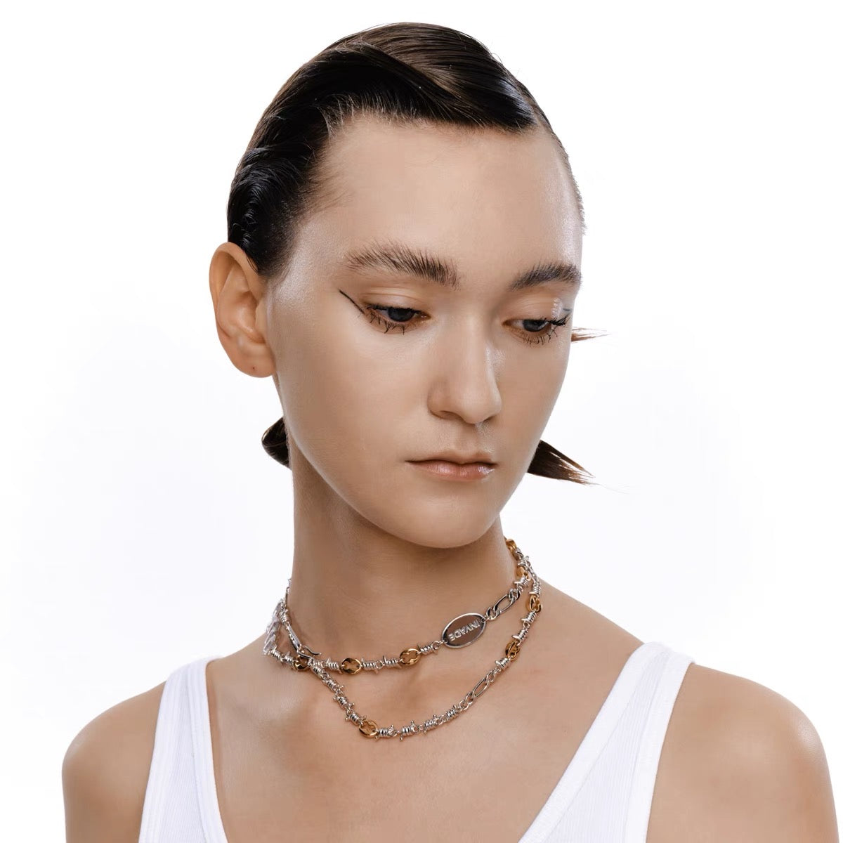 Long Chain Spliced Necklace