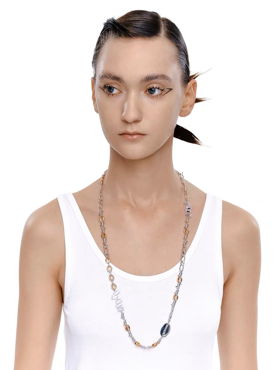 Long Chain Spliced Necklace