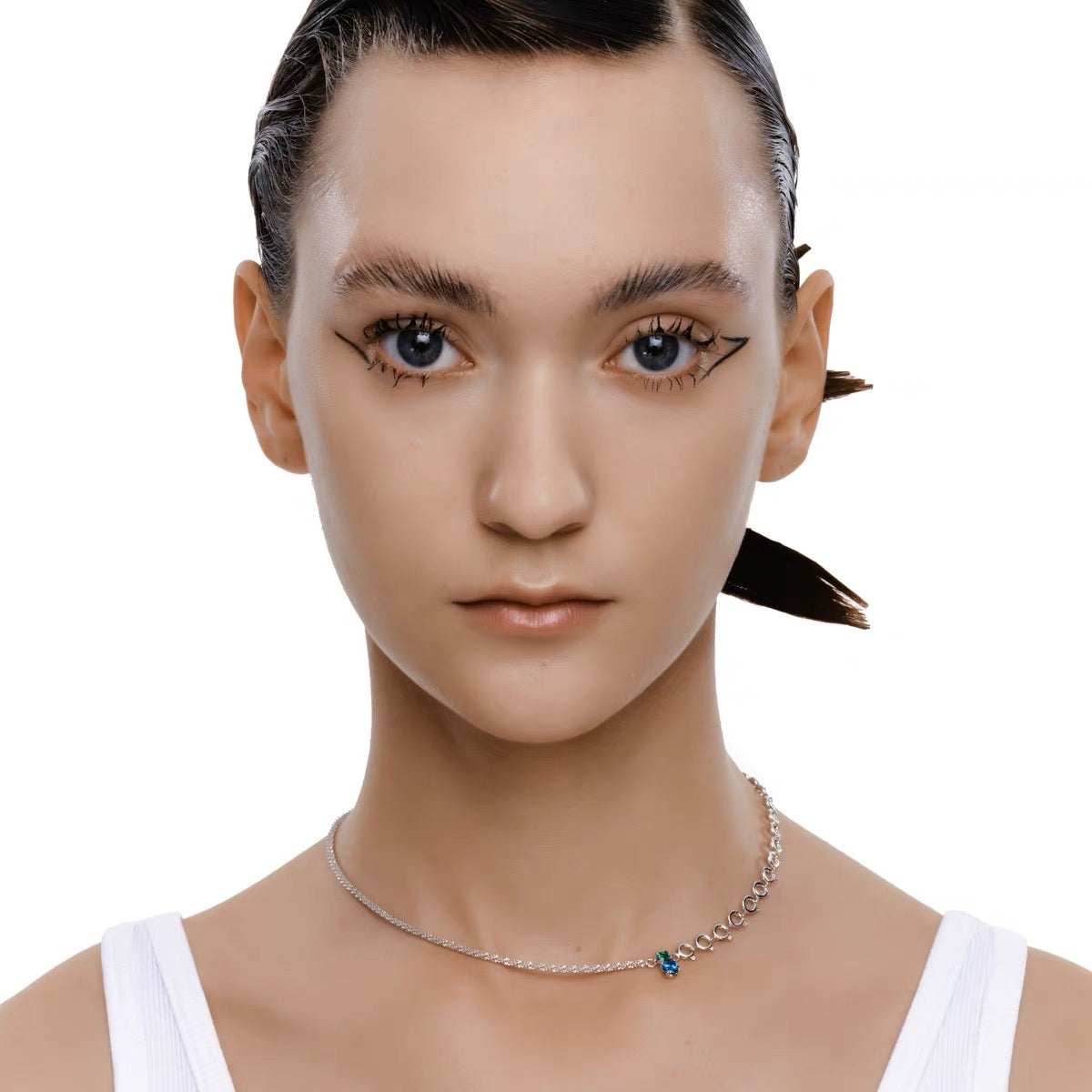 Double Stone Spliced Necklace