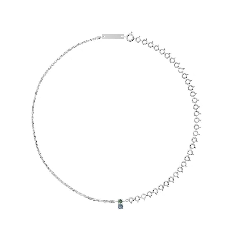 Double Stone Spliced Necklace