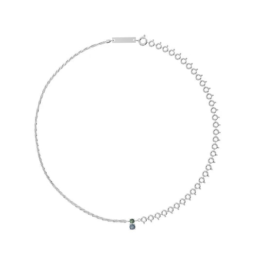 Double Stone Spliced Necklace