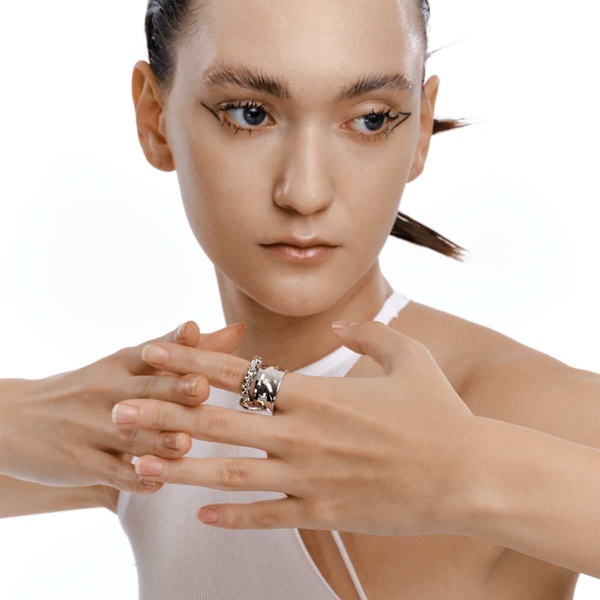 Rivet Hoop Ring